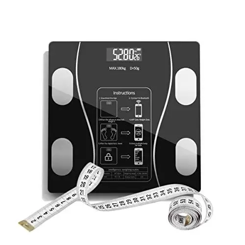         Balança Digital Bioimpedância Com Bluetooth Aplicativo Peso Analisador Corporal Gordura 180kg       