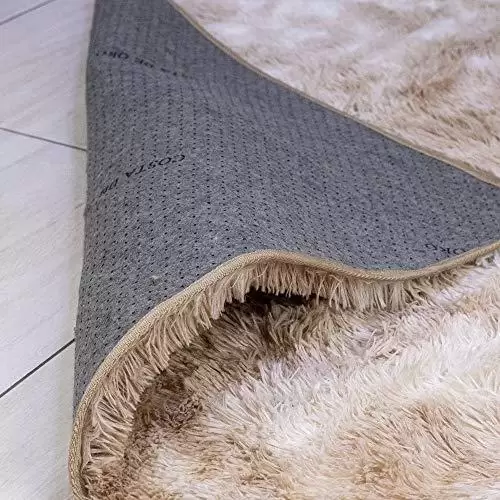         Tapete Sala, Quarto Peludo Felpudo Macio e Luxuoso 2,00m x 1,50m – Bege Mesclado.       