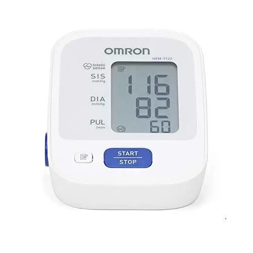         OMRON Monitor de Pressão Arterial de Braço Control+ Hem-7122, Branco       