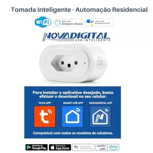         Kit 2 Tomadas Inteligente Smart Automação Wifi Google Home Alexa       