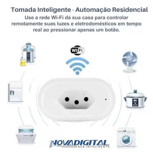         Kit 2 Tomadas Inteligente Smart Automação Wifi Google Home Alexa       