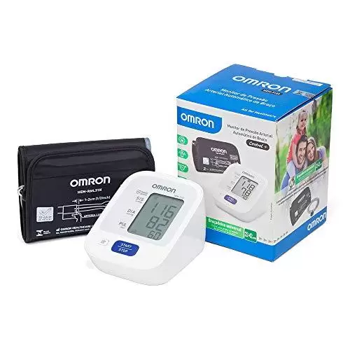         OMRON Monitor de Pressão Arterial de Braço Control+ Hem-7122, Branco       