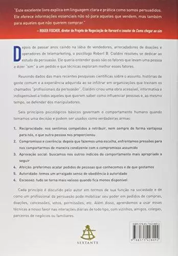   As armas da persuasão: Como influenciar e não se deixar influenciar 